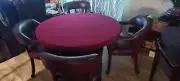 Wine Red Poker table cover in Speed lite (felt style) FITS 60" lifetime pd bg FS