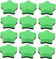 SEWACC 12pcs Magnetic Star Shaped Mini Whiteboard Erasers Chalkboard Cleaners with Ergonomic Grip for Easy Handling and Convenient Storage Fun Design for Home Office Use