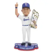 Corey Seager Texas Rangers 2023 World Series Champions Bobblehead MLB Baseball