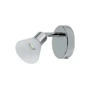 LED Single Spotlight Chrome Base with a Glass Shade Superlux Lighting LSLC-P1-CH