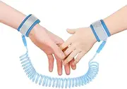 Kid Leash, Anti Lost Wrist Link for Kids, Wrist Leashs for Babies and Kids, 5ft Stainless Steel Safety Leash for Outdoor, Travel, Supermarkets, Parks, Malls, Airport (Blue)