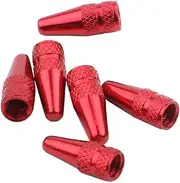 6pcs Anodised Alloy Valve Caps - for Presta - Road/Mountain Bike Bicycle Red