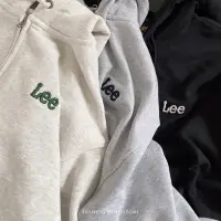 在飛比找蝦皮購物優惠-韓國代購 🇰🇷 LEE 經典LOGO 雙拉鍊頭 連帽外套 拉