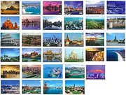 30 PCS 1 Set Postcard Souvenir Gifts Collection Postcards Set Cards Collectible Set, The World E25