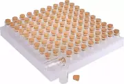 100 Pack of 10ml Glass Bottles with Cork Stoppers for Crafts and Gifts