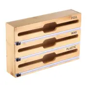 Bamboo 3 in 1 Wrap Organizer with Cutter and Labels