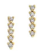 Zoe Chicco 14K Yellow Gold Tennis Diamond Vertical Stud Earrings