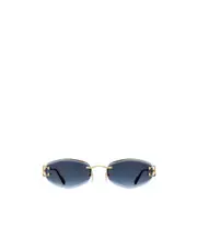 Cartier Geometric Frame Sunglasses 57 Blue