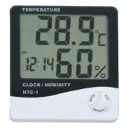 Thermometer Digital LCD Hygrometer Temperature Humidity Meter Alarm Clock Indoor