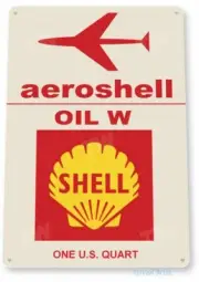 SHELL OIL 11 X 8 TIN SIGN AUTO AUTOMOBILE MECHANIC ADVERTISEMENT STATION AERO