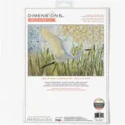 Egret's Soaring Journey: Beginner's Cross Stitch Kit - 14" x 9" - 14 Cnt. Light