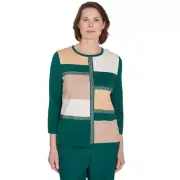 Alfred Dunner Emerald Isle Colorblock Sweater 70460VH