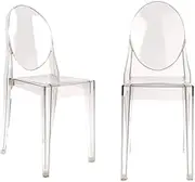 Set of 2 Matt Blatt Victoria Ghost Chairs Replica (Smoke) - MBVGHT2CHSA
