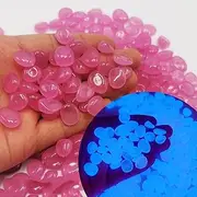 HQSGDMN Glow in The Dark Rocks, Garden Stones Glowing Rubble for Outdoor Indoor Decoration Yards Lawns Walkway Decorative (Color : Magenta, Size : 1200pcs)