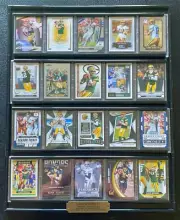 AARON RODGERS "PACKERS" Card Display — 20 Different Cards + Bonus Cards