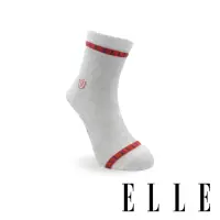 在飛比找momo購物網優惠-【ELLE】微笑巴黎女短襪-白(1/2女襪/女襪/短襪)