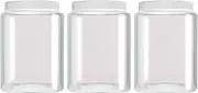 Silicook Clear Plastic Jar, Set of 3 - Square Shaped, Transparent, M,