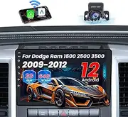 Upgrade Car Radio Stereo for Dodge Ram 1500 2500 3500 2009 2010 2011 2012: 1280 * 800 HD Touch Screen with CarPlay Android Auto 5GWIFI GPS 1080P Backup Camera Bluetooth 5.0 FM