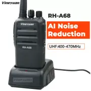 10PC Vineyuan RH-A68 AI Noise Reduction Two Way Radio UHF 400-470MHz Long Range