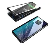 360 Degree Transparent Tempered Glass Cover Strong Magnetic Adsorption Technology Metal Bumper Compatible with Huawei-mate20pro