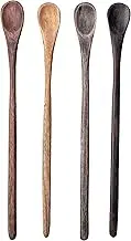 Karma Gifts Set Long Handled Wood Tasting Spoons, One Size, Brown (Model: KA1716)