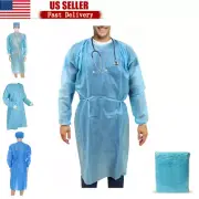 Disposable Isolation Gowns Medical Gowns Lab Dental Coat Blue PPE PACK OF 10