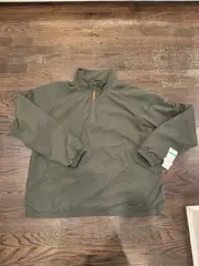 NWT Cabela’s Men’s WindCrest 1/4 Zip Jacket (Dark Green) Size Large $40