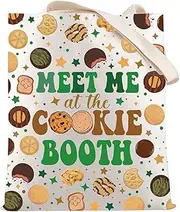 Meet Me At The Cookie Booth Tote Bag Scout Leader Gift Scout Camping Hiking Gift Cookie Gift