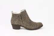 Lucky Brand Basel Boots New Women Animal Print Bootie 6 Fashion Shoe block heel