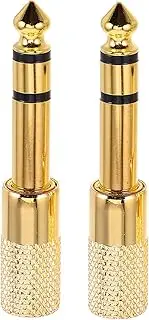 Mipcase 2pcs Stereo Headphone Adapter Female to Male Plug Metal Audio Jack Converter for Speakers and Video Playback Devices Durable and Reliable Connection