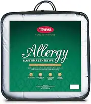 Tontine Classic Comfort Allergy & Asthma Sensitive Mattress Protector - Single, 50cm Fitted Skirt, Anti Microbial Protection, Machine Washable