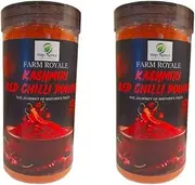 Farm Royale Kashmiri Red Chilli Powder 1KG (2 x 500g) | Pure & Natural Lal Mirch | Handpicked | No Artificial Color| Export Quality