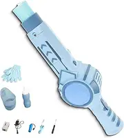 Elastic Smog Bubble Machine with Portable Bubble Blower, for Boys and Girls, Smog Bubbles Blower, Portable Bubbles Maker, for Birthday Parties (Blue)