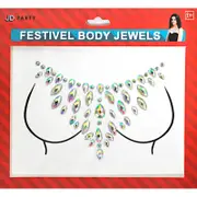 Festival Body Jewels Silver Face Gems Stickers Crystals Rhinestone Party Set