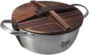 Small Stock Pot for Cooking, Stainless Steel Camping Pot - Binaural Cooking Stock Pot | Evenly Heated Outdoor Cookware for Camping, Picnics, Home, Barbecue, Outdoor Cooking