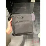 【歐洲OUTLET正品】PRADA  側背包 素面 小LOGO  12/13