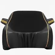 Car Cover for Fiat 500 2007-2022 | Car Tarpaulin Waterproof Anti-Snow UV Anti-Dust Outdoor Custom Full Car Cover Windproof Scratch-Proof Durable(Black)