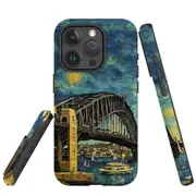 For iPhone 15 Pro Max Tough Protective Cover, Painting Of The Harbour Bridge