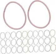 LOORGVEL 100pcs Seamless Thin Hair Ties for Teens Comfortable Non Slip Elastic Hair Bands Simple Basic Ponytail Holders Spring Colors