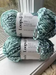 TWO skeins of Loops & Threads Ringspun yarn: Tranquil Multi (different dye lots)