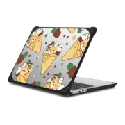 MacBook Pro 14-inch (M1 - M4) Bounce Case Cute Shiba Inu Crepe with Mint Ice Cream & Chocolate Bar - Kawaii Dog Cartoon Puppy with Fruit & Sweet Food
