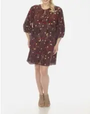 $455 NWT Johnny Was Paisley Embroidered Stars Dress Tunic Plus Size 3X 100% Silk