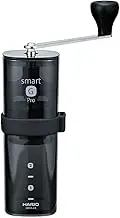 HARIO Compact Coffee Grinder, Smart G, Equipped with Stainless Steel Mill for Easy Grit Matching, PRO 2 Cups, Coffee Beans/0.9 oz (24 g), Gift Wrapping Specifications, Model Number: MSGS-2-B