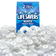 Life Savers Pep O Mint Hard Candy - 2 Pounds of Bulk Candy Holiday Candy Pepperm