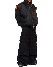 Vetements Zip-Up Reversible Quilted Vest S,XS,M Black