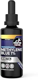 Methylene Blue 99.99% with Dropper, Health Supplement for Humans, Brain Supplement with Brain Fuel, Memory, Focus, Clarity, Cognitive(1% 50ml Bottle)