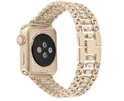 Stylish Metallic Shiny Watch Steel Strap for Apple Watch with Apple Watch5 4 3 2 1-1