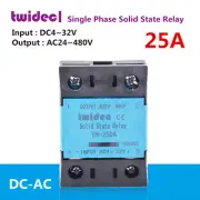 TWIDEC Single Phase Solid State Relay TH-25DA 25A DC-AC DC4~32V/AC24~480V