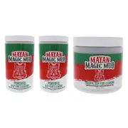 Mayan Magic Mud Powerful Deep Pore Cleansing Clay Kit For Unisex 3 Pc Kit 2 x 32oz Cleanser, 16oz Cleanser