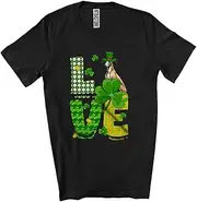 [Generic] Love; Awesome St. Patrick's Day Leprechaun Whippet Owner; Plaid Shamrock Family Unisex T-Shirt